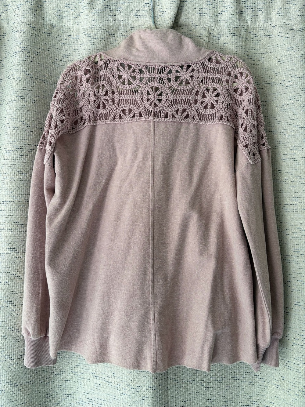 Hem & Thread Lace Trim Pullover Hoodie - Dusty Rose NWT - Picture 3 of 7